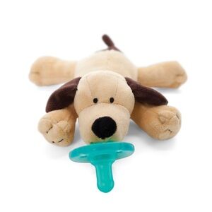 WubbaNub Plush Dog Pacifier Brown Puppy 0-6 Months